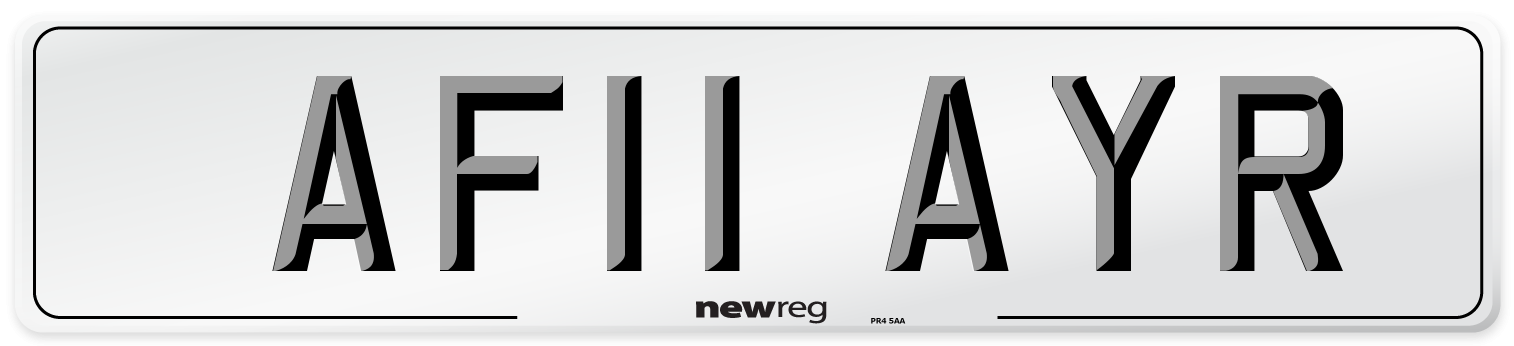 AF11 AYR Number Plate from New Reg